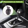 HOPESPANNER Universal 15x11.5cm/5.91"x4.53" Gear Shift Knob Cover Decoration Stick Shifting Handle Protector Polyester 1 Pc Hoodie Style Black White Pink view 3
