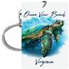 R and R Imports Ocean View Beach Virginia Souvenir Acrylic Keychain Sea Turtle Beach Design Single view 1