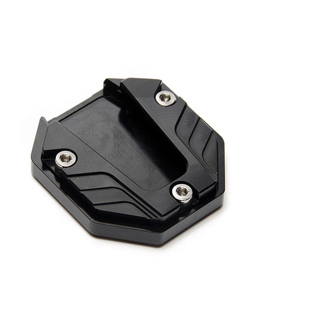 YURUNDIANZI Universal Scooter Motorcycle Bike Kickstand Extender Foot Side Stand Extension Pad Support Plate Anti-Skid Enlarged Base(Black)