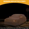 Partuto Car Cover Waterproof All Weather Automotive Outdoor Anti-UV Full Exterior Cover for Kia NIRO Aluminum Film Orange with Left Side Zipper view 3