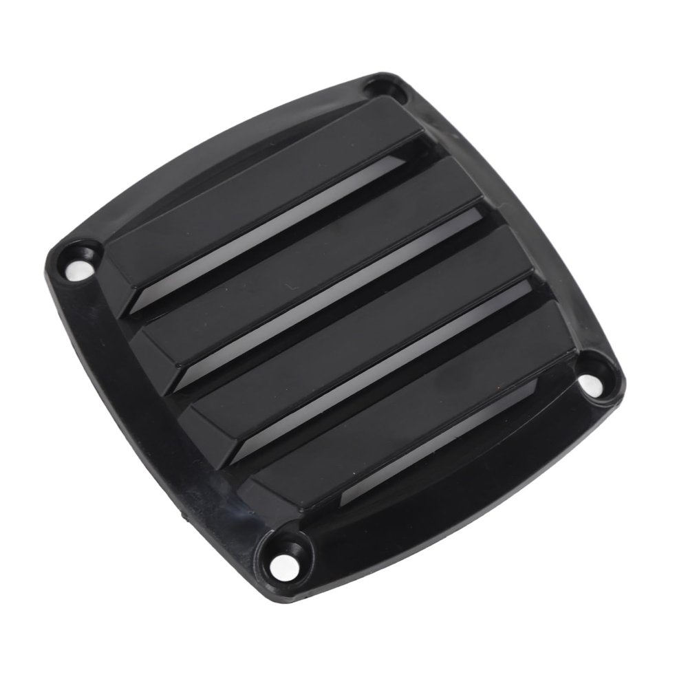 Boat Louvered Flush Plastic Thru Vent Easy Installation Optimal Airflow RV Marine (Black)