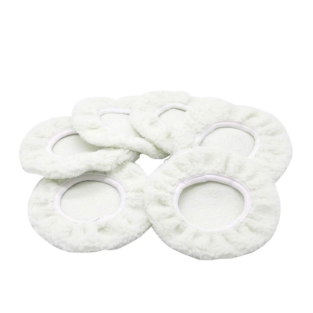 Polishing Bonnet Buffer Pad Microfiber Bonnet Car Polisher Pad Woollen Waxing Pad for Car Paint Care 5-6 Inch for Orbital Sander