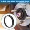 A ABSOPRO Car Wheel Hub Centric Rings Durable OD 63.4mm to ID 58.1mm Wheels Center Shaft Shock Absorbing Hubrings Polycarbonate Black 4 Pcs view 2