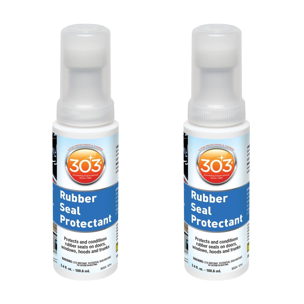 303 Products Rubber Seal Protectant Windows, Hoods, Trunks, Rejuvenates Color & Flexibility of Old & Dry Seals, Weatherproofing & UV Protection, 3.4 fl.oz (Pack of 2)