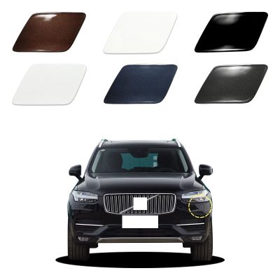 Goholy Car Front Bumper Headlight Washer Cover Compatible with Volvo XC90 2016-2022 Headlight Washer Nozzles Cover 39825447 39825430 Water Spray Cover Crystal White Left Driver Side