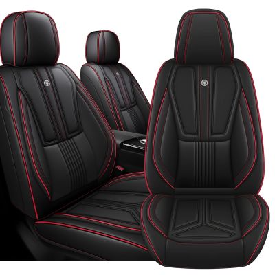 Arazi Front Car Seat Covers for Chevy Monte Carlo 1998-2007,Black&Red Line