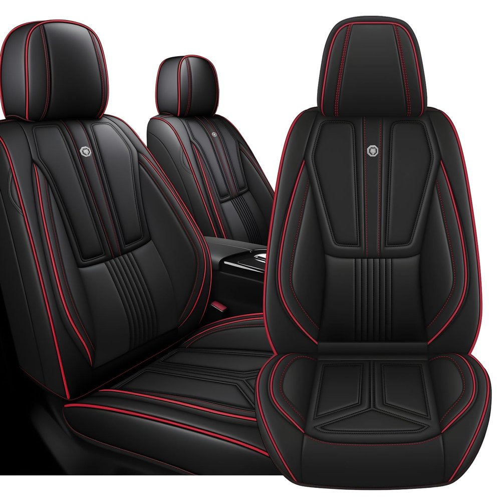 Arazi Front Car Seat Covers for Chevy Monte Carlo 1998-2007,Black&Red Line
