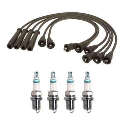 Wire Set 7mm & 4 Iridium Power Spark Plugs .044 Kit For Geo Tracker 1.6 L4