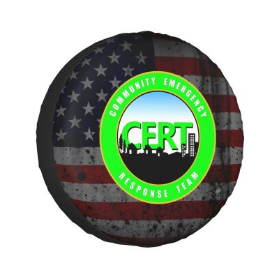 Cert Community Emergency Response Team Tire Cover 14" 15" 16" 17" Personalized Waterproof Spare Wheel Cover Fit for Car Jeep RV SUV Truck