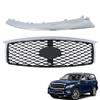 munirater Front Upper Grille Lower Bumper Grill Trim Chrome Camera Hole Replacement for QX80 2015 2016 2017 view 1
