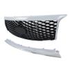 munirater Front Upper Grille Lower Bumper Grill Trim Chrome Camera Hole Replacement for QX80 2015 2016 2017 view 2