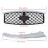 munirater Front Upper Grille Lower Bumper Grill Trim Chrome Camera Hole Replacement for QX80 2015 2016 2017 view 4
