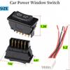2Pcs Car Power Window Rocker Switch 12V 20 Amp Automotive Glass Lifting Control Power Window Button, 5 Pin DPDT Momentary Rocker Switch 3 Position (ON)-Off-(ON) RV Up Down Arrow Toggle Switch (Green) view 2