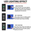 2Pcs Car Power Window Rocker Switch 12V 20 Amp Automotive Glass Lifting Control Power Window Button, 5 Pin DPDT Momentary Rocker Switch 3 Position (ON)-Off-(ON) RV Up Down Arrow Toggle Switch (Green) view 4