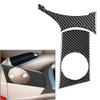CNxinn10 Auto Carbon Fiber Water Cup Holder Panel Cover Trim 2Pcs Interior Decoration Replacement for BMW X3 E83 2004-2010, Black, Left-Hand Drive view 2