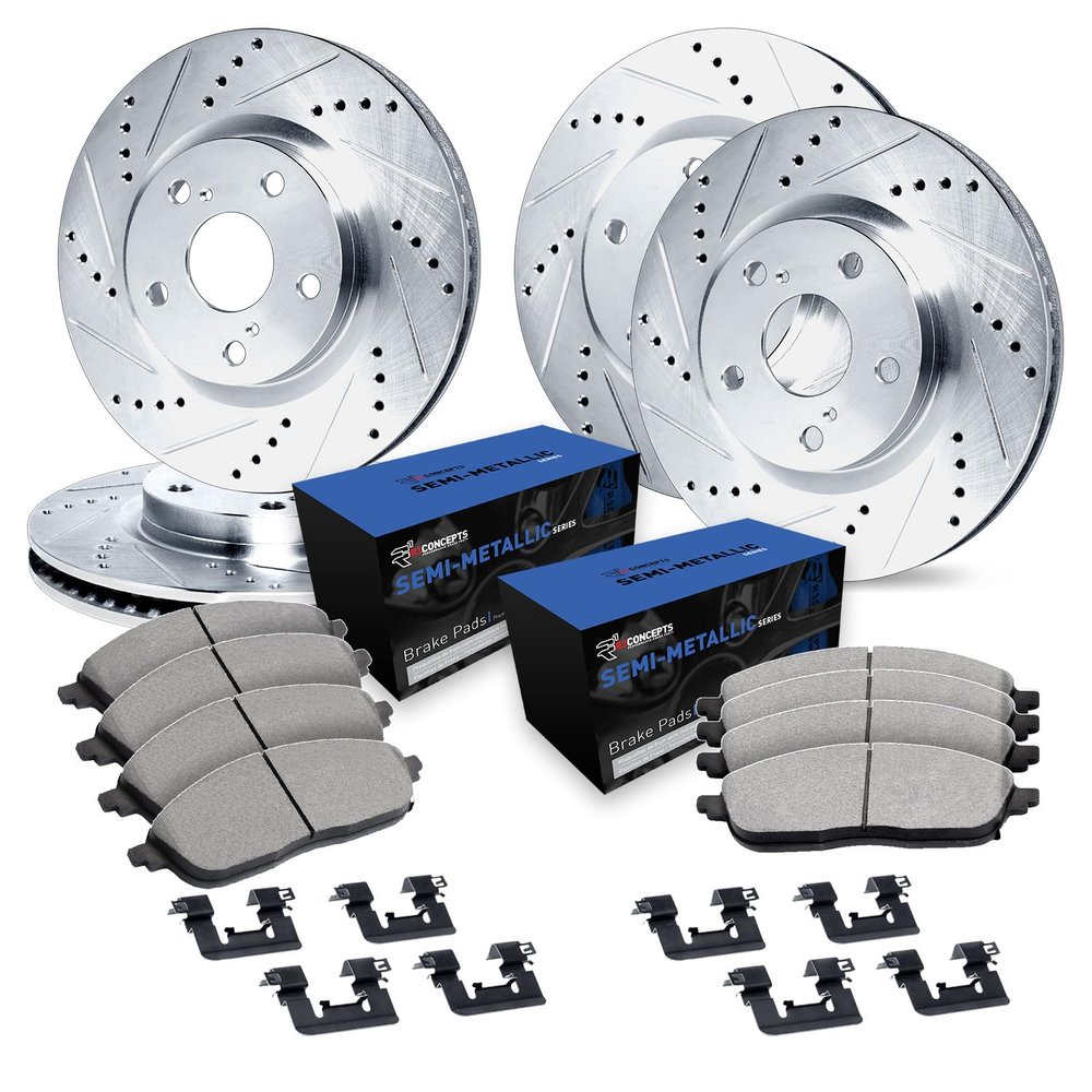 R1 Concepts Front and Rear Brake Kit Fits 2017-2019 Volvo S90