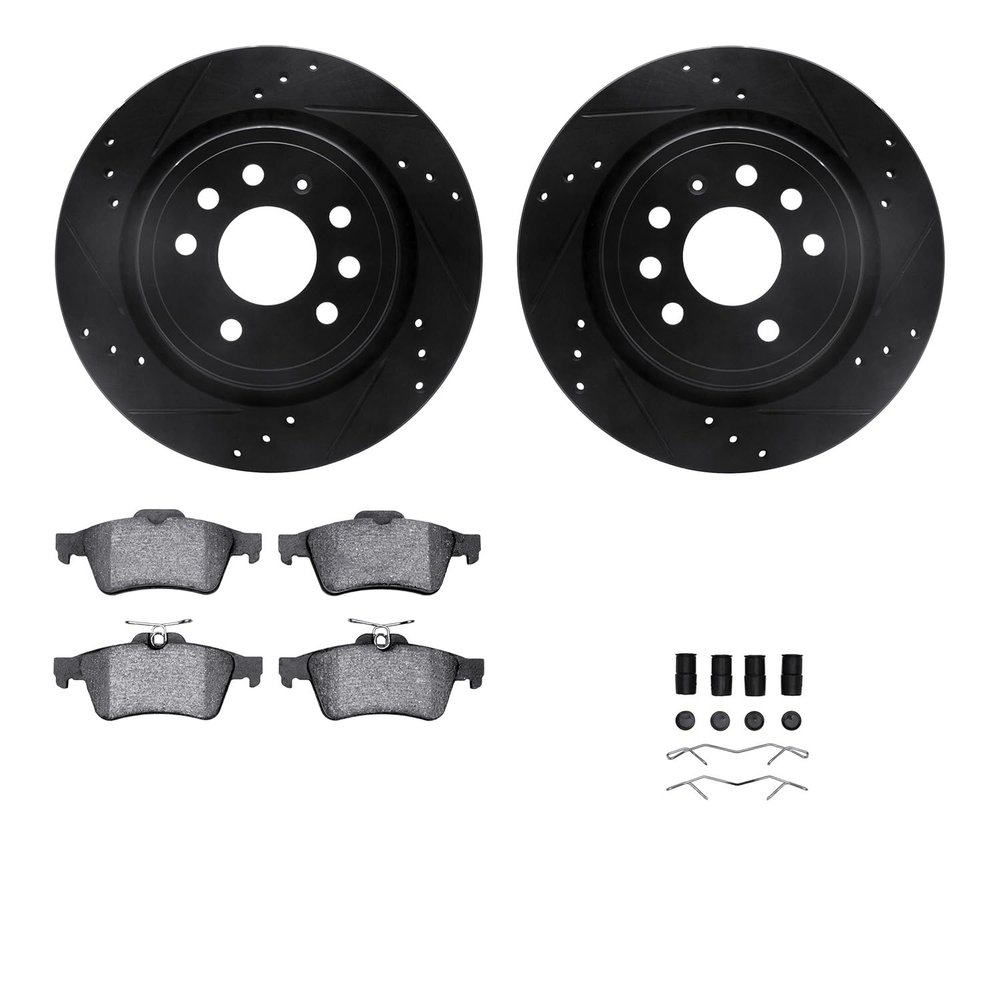 R1 Concepts Rear Brake Kit Fits 2003-2011 Saab 9-3
