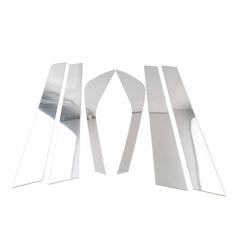 Bacar Door Window Pillar Post Trim Cover Decal Silver PC Plastic for Range Rover HSE 02-12 Car 6pcs