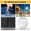 Windshield Sun Shade, Car Sun Shade Windshield, Reflector Sunshade Offers Ultimate Protection for Car Interior, Reflective Polyester Blocks Heat for Sedans, Mini SUVs, Hatchbacks - 57 x 31.5 inches view 3