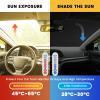 Windshield Sun Shade, Car Sun Shade Windshield, Reflector Sunshade Offers Ultimate Protection for Car Interior, Reflective Polyester Blocks Heat for Sedans, Mini SUVs, Hatchbacks - 57 x 31.5 inches view 4
