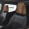 ayvcxui Realistic Leopard Print Car Headrest Covers 2 Pack Universal Car Accessories Car Seat Head Rest Protector for Cars SUV Truck view 2