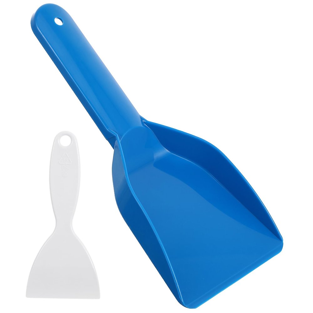 MOBUTOFU 2pcs Handheld Freezer Defroster Tool Ice Remover for Freezer Snow Shovel Large Medium Scraper for Kitchen