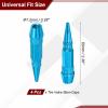 PATIKIL Spiked Shape Tire Valve Stem Caps Aluminum Alloy 60MM Sky Blue 4Pcs view 2
