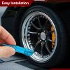 PATIKIL Spiked Shape Tire Valve Stem Caps Aluminum Alloy 60MM Sky Blue 4Pcs view 3