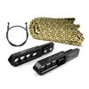 Black 4"-8.3" Swingarm Extensions Brake line Chain Kit Compatible with Suzuki GSXR 600 750 2020-2024, CNC Aluminum view 1