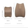EQALIMVEL Car Pillow Car Headrest Pillow Set Sewing Leather Lumbar Waist Support Memory Foam Fit for Seat Neck Protctive Cushion Accessories Car Neck Pillow(B) view 3