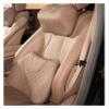 EQALIMVEL Car Pillow Car Headrest Pillow Set Sewing Leather Lumbar Waist Support Memory Foam Fit for Seat Neck Protctive Cushion Accessories Car Neck Pillow(B) view 4