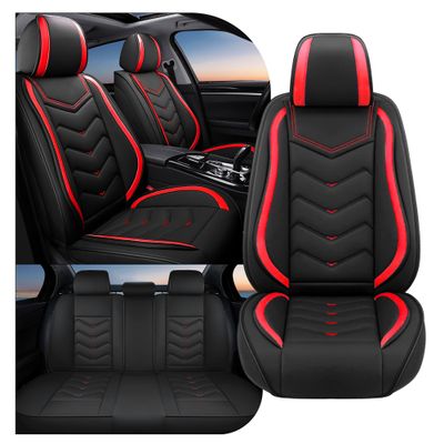 ACDY Car Seat Covers Fit for Volvo 2000-2026, Stylish Sport Seat Covers, Waterproof Wear-Resistant Premium Nappa Leather Car Seat Covers.(Full Set/Black Red)
