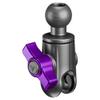 Tackform DURALOCK 20mm Ball and Socket Arm 2 Extension/Dropdown Kit - Short Reach | 6061-T6 CNC Billet Aluminum | NOT Compatible with 1" / B Sized Systems | Purple Knob view 1