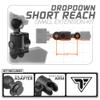 Tackform DURALOCK 20mm Ball and Socket Arm 2 Extension/Dropdown Kit - Short Reach | 6061-T6 CNC Billet Aluminum | NOT Compatible with 1" / B Sized Systems | Purple Knob view 2
