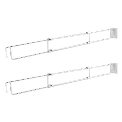 RV Shower Corner Storage Bar for 2pcs Adjustable Stainless Steel Adhesive 12.5 to 22.5in RV Refrigerator Shelves Bar for Trailer Yacht