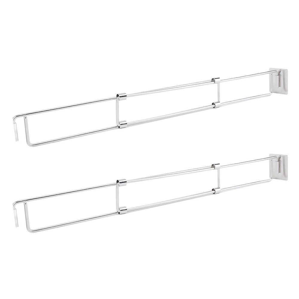 RV Shower Corner Storage Bar for 2pcs Adjustable Stainless Steel Adhesive 12.5 to 22.5in RV Refrigerator Shelves Bar for Trailer Yacht