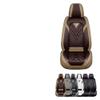 YQYW Car Seat Covers Fit for Lincoln Navigator 2000-2025,5 Seat Comfort Non-Slip Seat Cover Airbag Compatible,Waterproof Leather Seat Covers(Standard 5 Seat,Beige Coffee) view 1