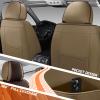 YQYW Car Seat Covers Fit for Lincoln Navigator 2000-2025,5 Seat Comfort Non-Slip Seat Cover Airbag Compatible,Waterproof Leather Seat Covers(Standard 5 Seat,Beige Coffee) view 3