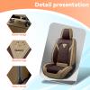 YQYW Car Seat Covers Fit for Lincoln Navigator 2000-2025,5 Seat Comfort Non-Slip Seat Cover Airbag Compatible,Waterproof Leather Seat Covers(Standard 5 Seat,Beige Coffee) view 4