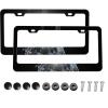 Foruidea Guitar in Water On Black Matte Aluminum License Plate Frame with Black Screw Caps2pcs 2 Holes Black Licenses Plates Frames,Car Licenses Plate Covers Holders for Us Vehicles/Women/Men view 3