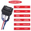MKBKLLJY 1Pcs Momentary Motor Polarity Reverse Rocker Switch Black DC 20A 12V DPDT 6Pin 3Position (ON)-Off-(ON) 16A 250V AC/20A 125V AC Automatic Reset Switch with Jumper Wires Wiring Cap for Boat view 2