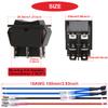 MKBKLLJY 1Pcs Momentary Motor Polarity Reverse Rocker Switch Black DC 20A 12V DPDT 6Pin 3Position (ON)-Off-(ON) 16A 250V AC/20A 125V AC Automatic Reset Switch with Jumper Wires Wiring Cap for Boat view 4