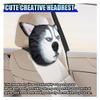 LHDOS Cute Husky Dog Car Headrest Pillow- Memory Foam Car Neck Pillow Auto Seat Cushion of Headrests for Pain Pressure Relief- Cartoon Neck Support Cushion with Adjustable Strap for Most Cars (Husky) view 3