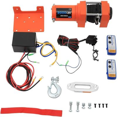 TFGCSG 3000LBS winch kits,12V winch 3000LBS Synthetic Rope Winch
