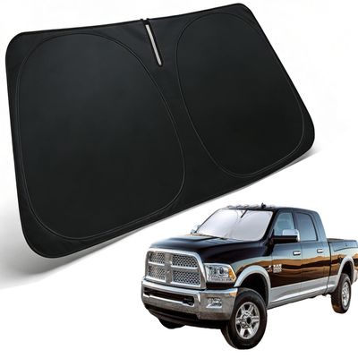 PAIMOHO Windshield Sun Shade for Dodge RAM 2500 3500 2010-2026, Car Window Sun Visor & Heat Shield Accessories | 240T Blocks Sun Rays Sunshade