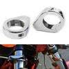Rbanna1 39mm 2pcs Fork Clamp Turn signal Clamps for Harley For Softail Mount Bracket, Chrome view 4