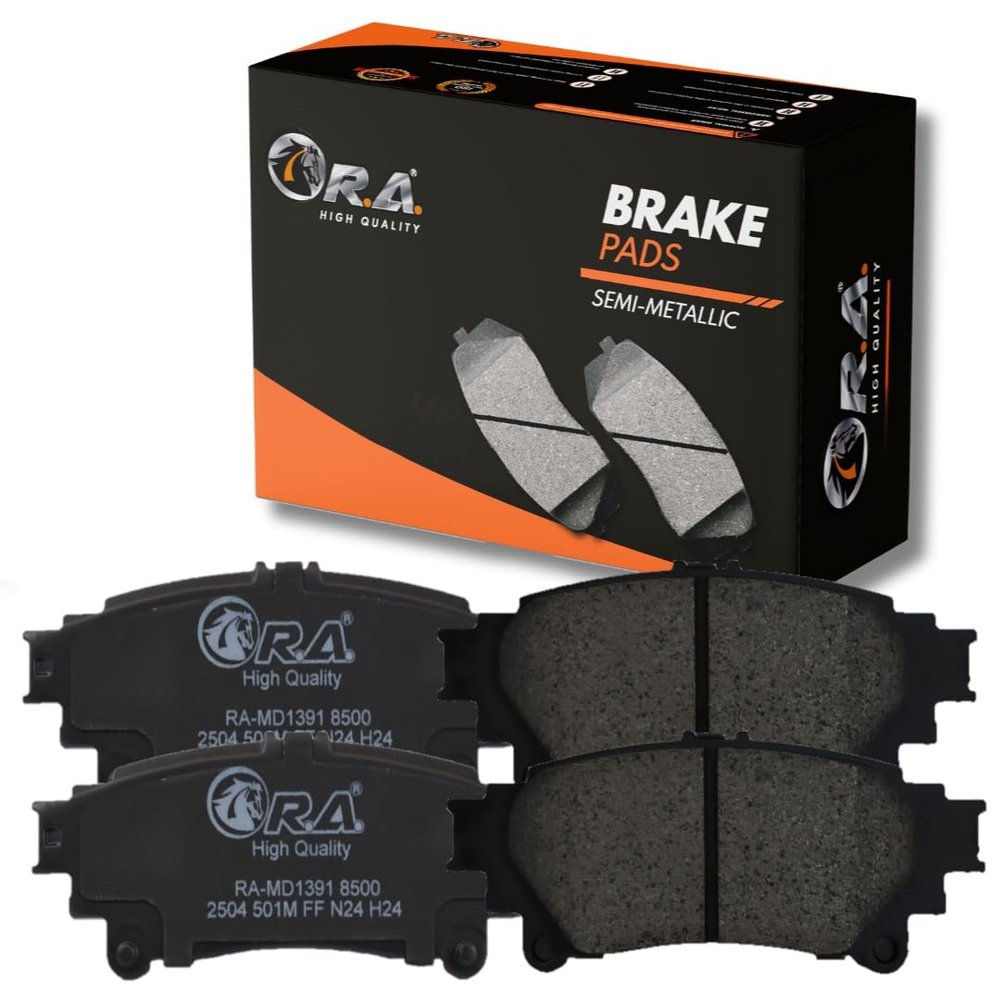 R.A. MD1391 Rear SEMI-METALLIC Brake Pads for 2016-2017 LEXUS GS200t 2.0L All Models