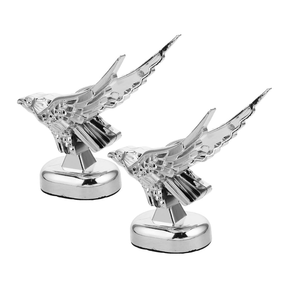 BUGUUYO 2pcs Car Hood Ornament Metal Decoration for Trucks and Cars Easy to Install Realistic Design for Enhanced Vehicle Aesthetic Appeal