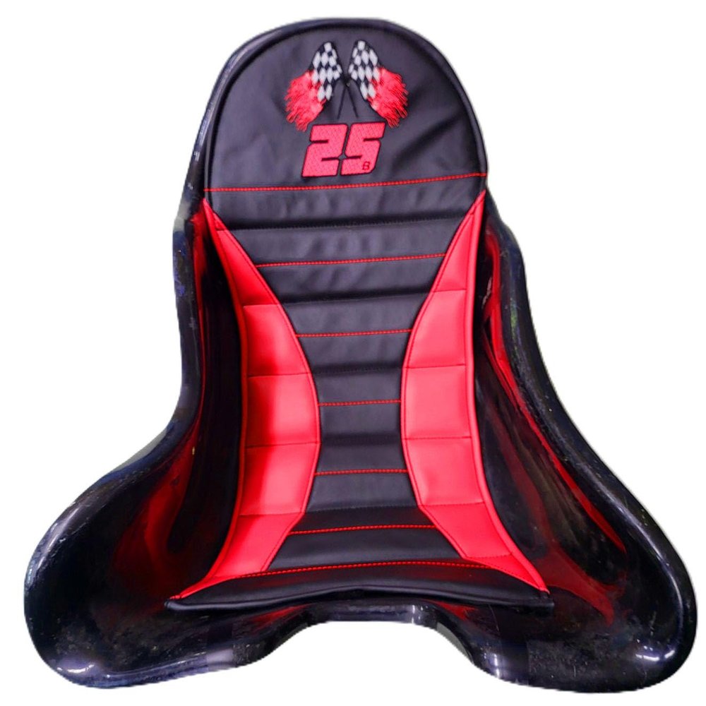 Hidden Comfort Camo Race Kart SEAT PAD for Karting for Flat Kart SEAT RED/Black Size Small Your Race Number Embroidered in THE PAD