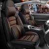 YWZQ Full Set Car Seat Covers for Lincoln Mark LT 2006-2008, Waterproof Stain-Resistant Seat Cover, Premium Nappa Leather Seat Protectors with Storage Pockets(Luxury 5 Seats/Black&Coffee) view 1